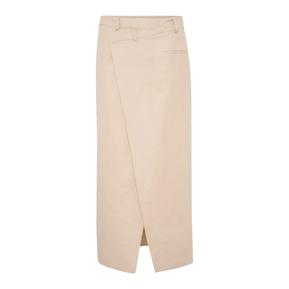 Karen by Simonsen Asymmetrische Rok in Peyote Beige Dames