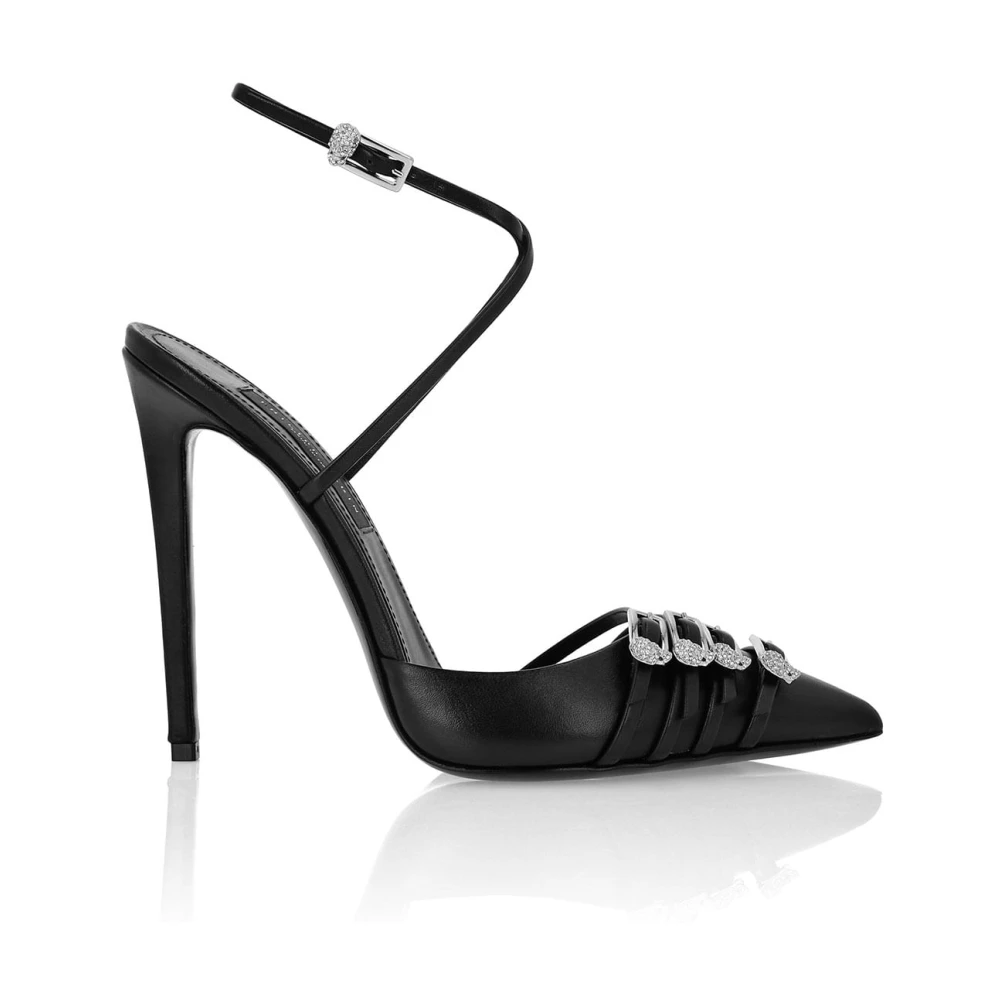 Philipp Plein Women's Black Pumps, 5 Uk, Slingback Shoes