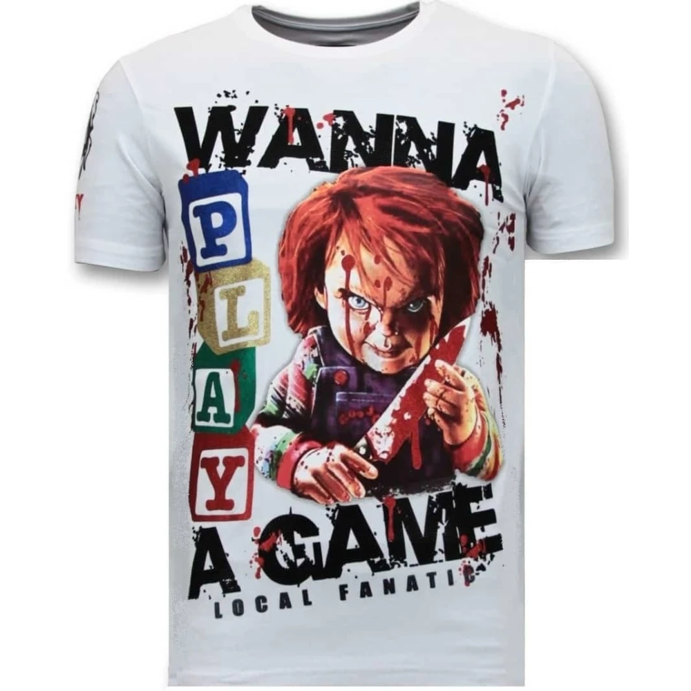 Local Fanatic Exklusiv Män T-shirt - Chucky Childs Play - 11-6365W White, Herr
