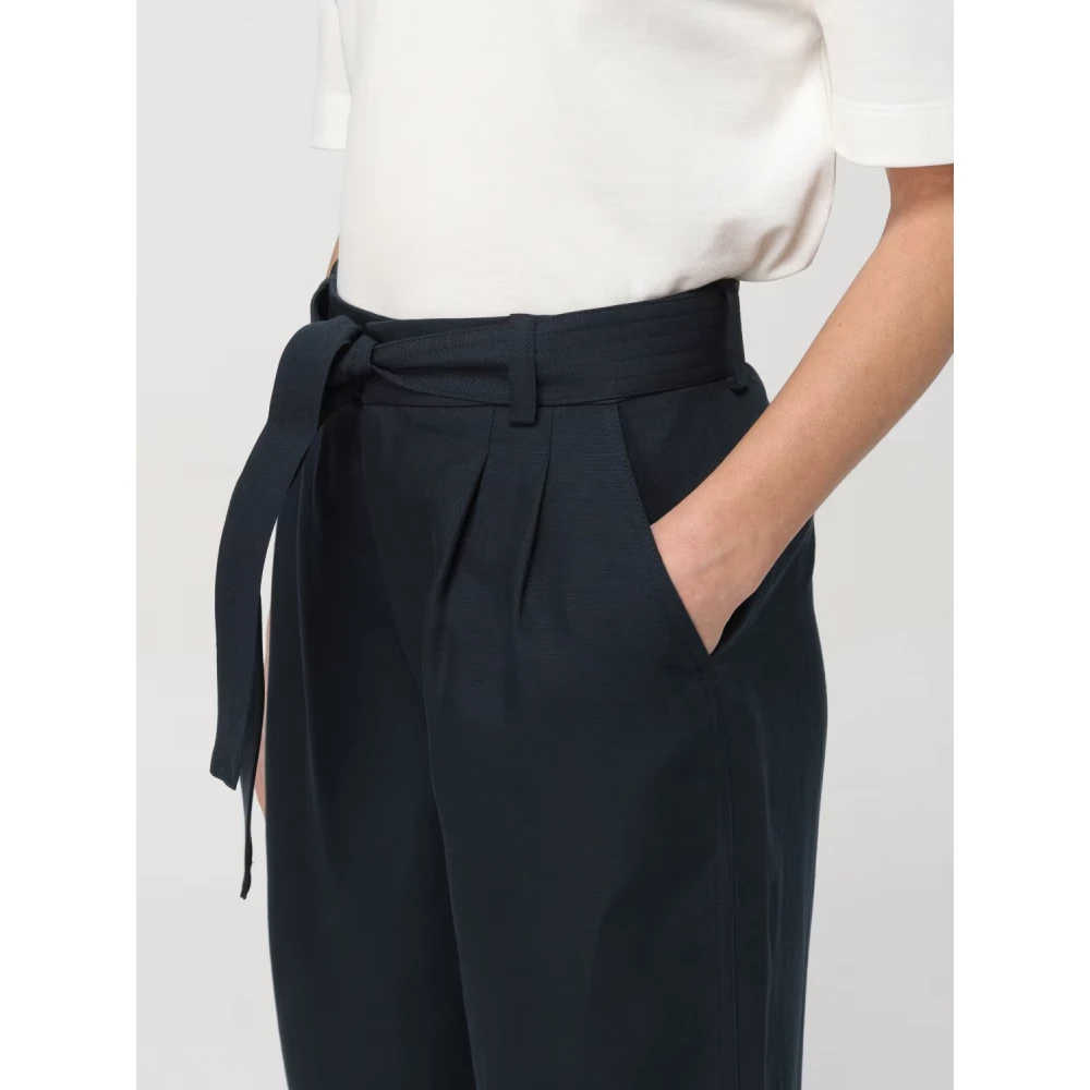 Woolrich Wijde broek met hoge taille Blue Dames