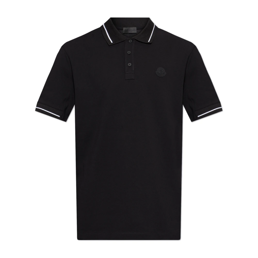 Moncler Polo met logo Black Heren
