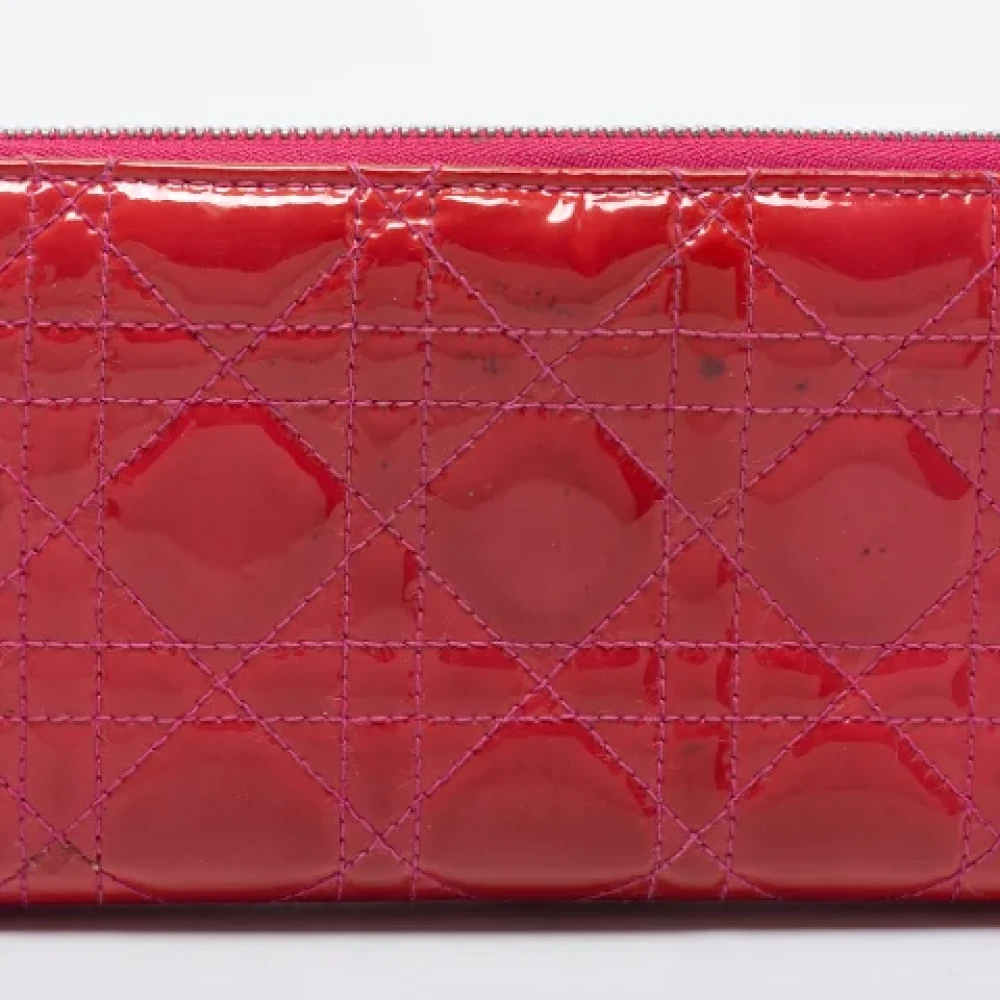 Dior Vintage Pre-owned Leather wallets Pink Dames