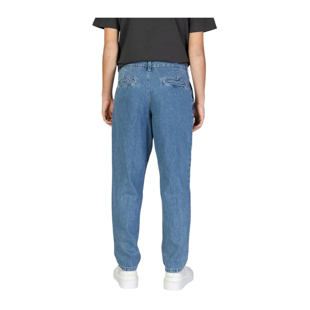 jack & jones Blauwe Katoenen Regular Fit Jeans Blue Heren