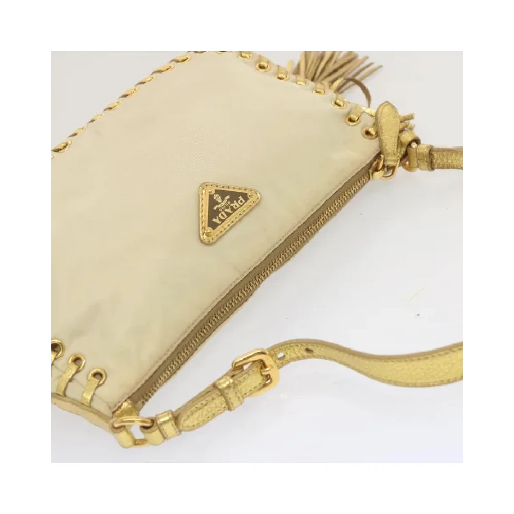 Prada Vintage Pre-owned Nylon home-office Beige Dames