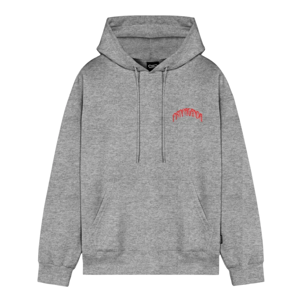 Propaganda Men's Gray Felpa Con Cappuccio In Cotone