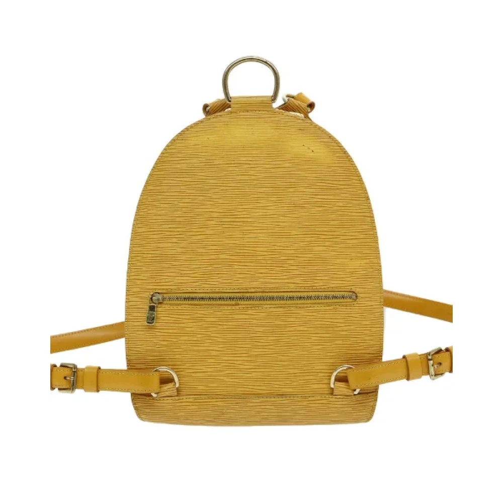 Louis Vuitton Vintage Pre-owned Leather backpacks Yellow Dames