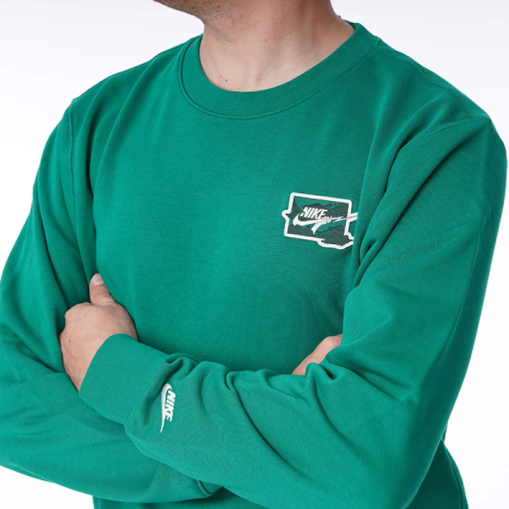 Nike Heren Logo Sweater Green Heren