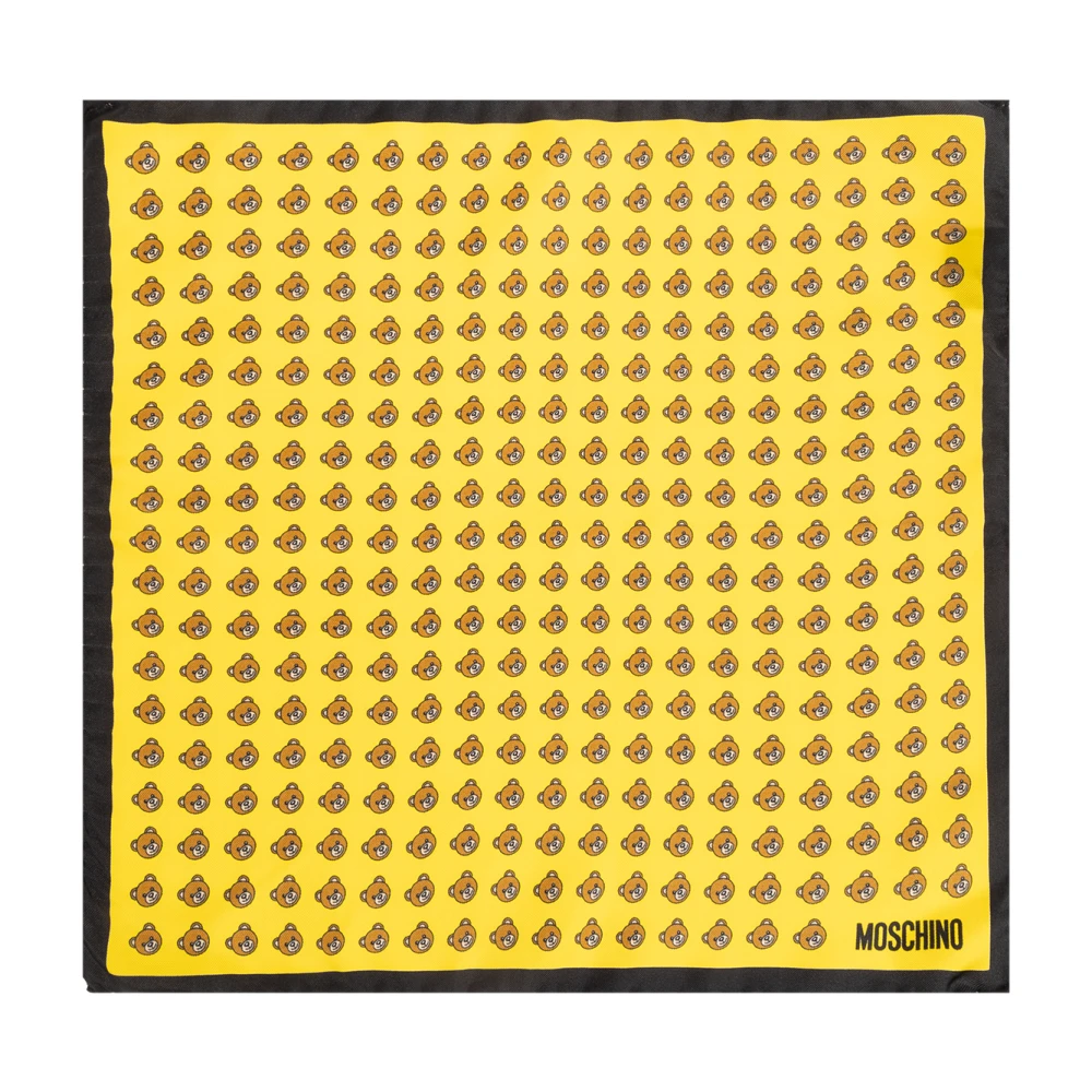 Moschino Silk pocket square Yellow Heren