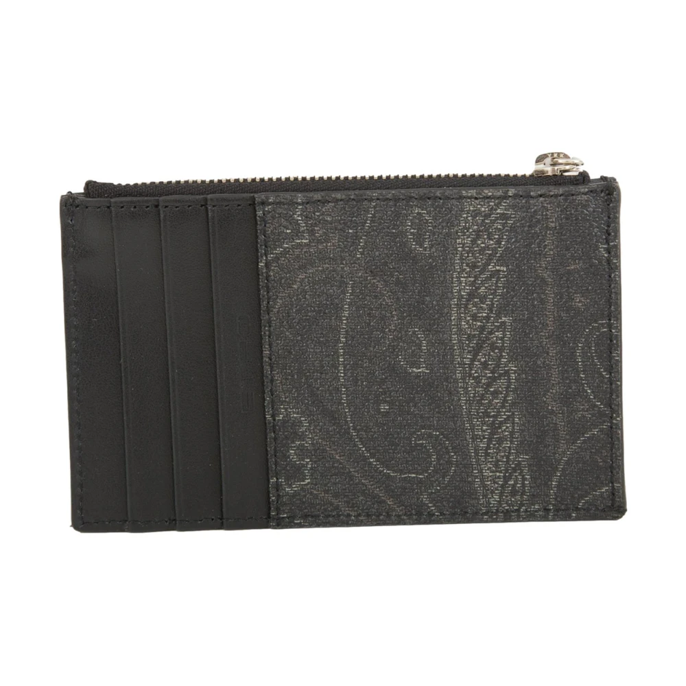 ETRO Arnica Leren Kaarthouder Zwart Black Dames