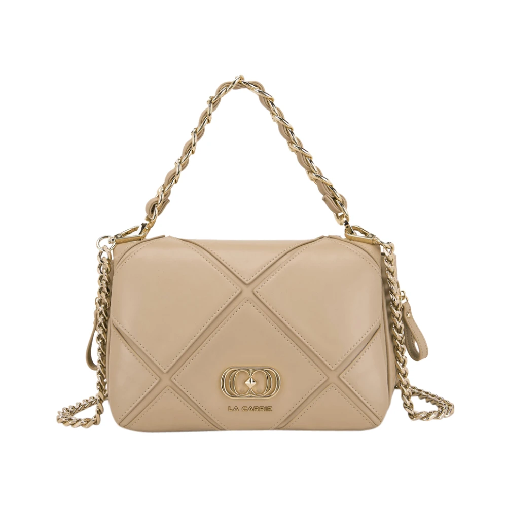 La Carrie Women's Beige Sophisticated Shoulder Bag In