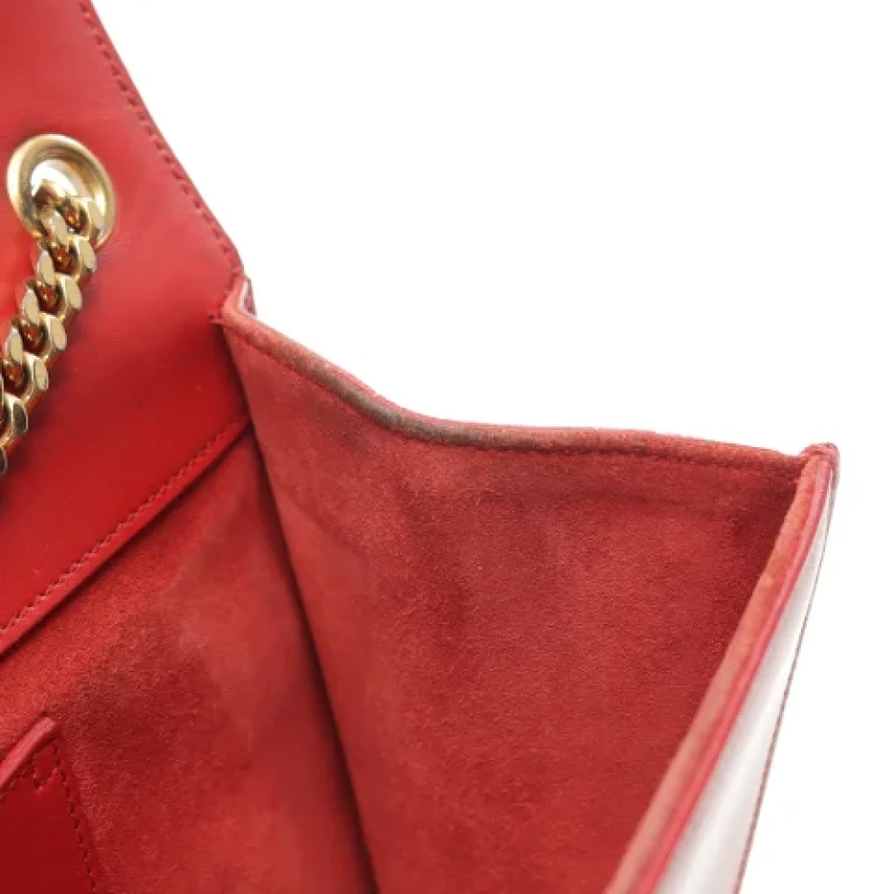 Yves Saint Laurent Vintage Pre-owned Leather handbags Red Dames