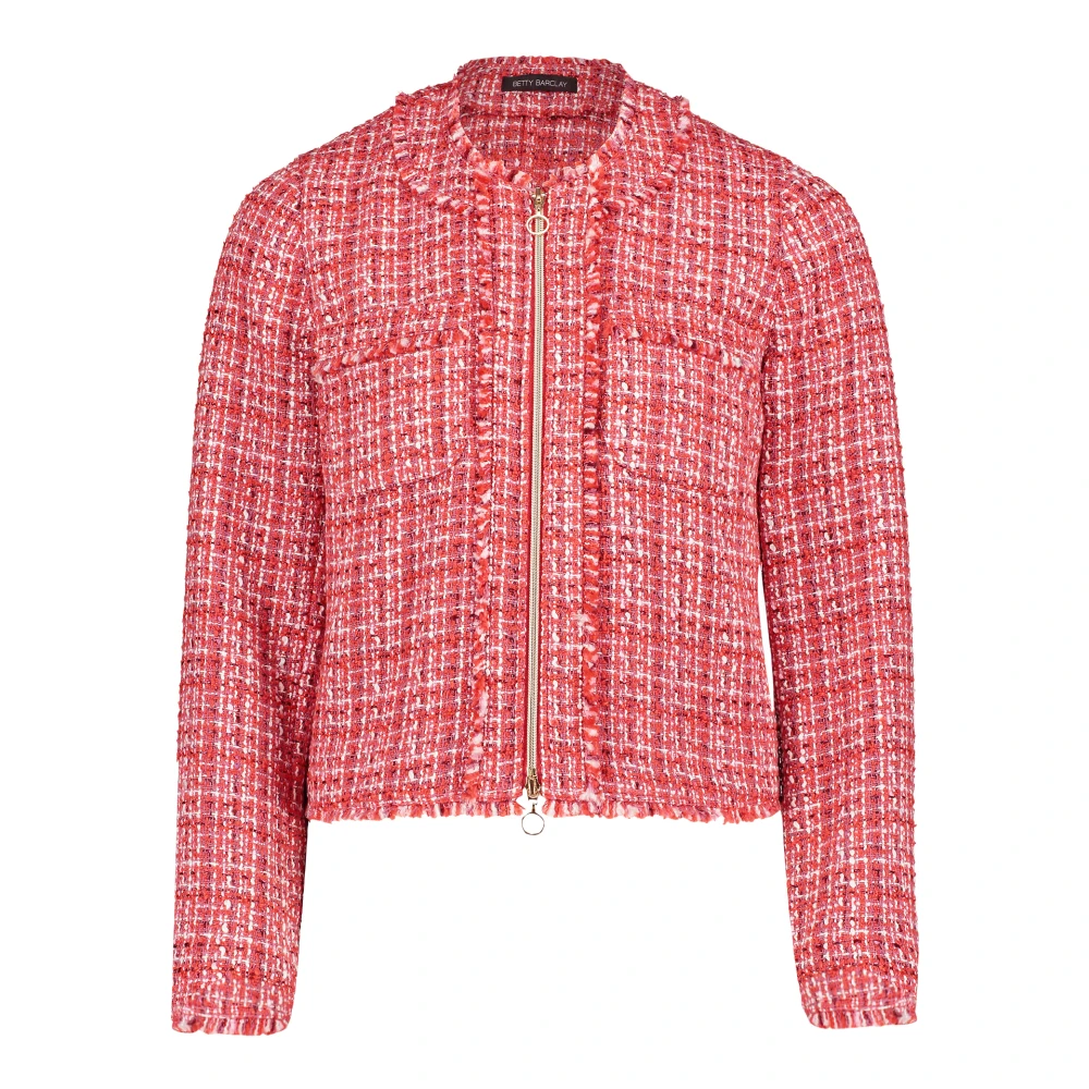 Betty Barclay Fringe Blazer Jas Red Dames