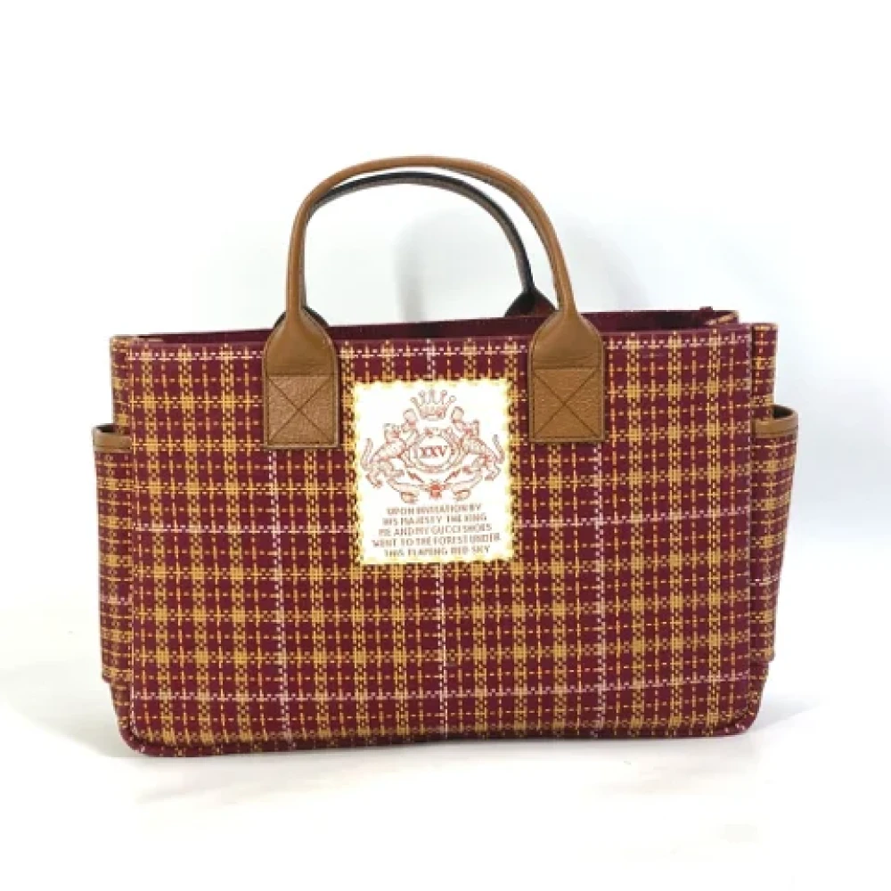 Gucci Vintage Pre-owned Canvas gucci-bags Red Dames