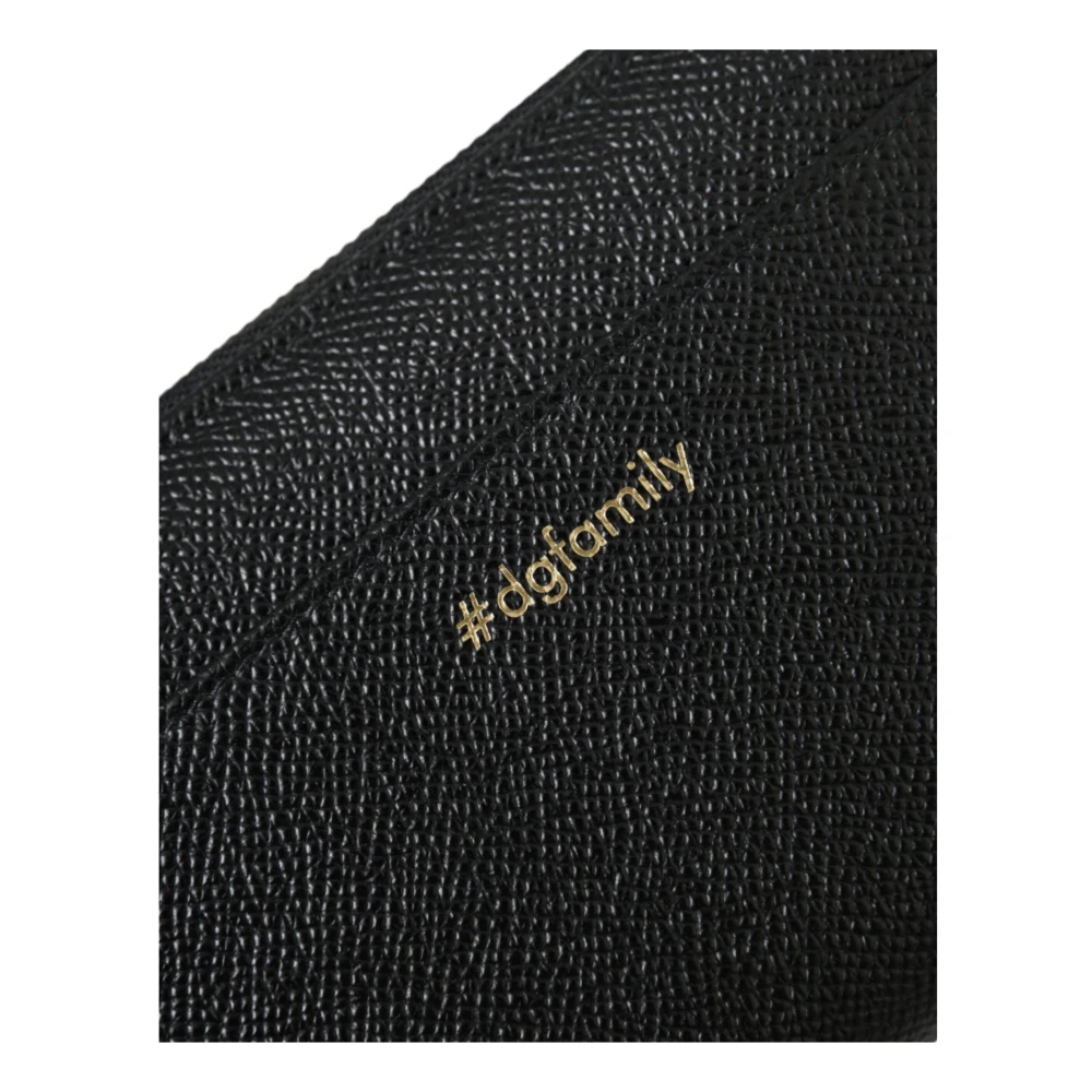 Dolce & Gabbana Luxe Leren Portemonnee met Engelenmotief Black Heren