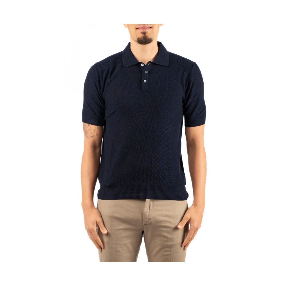Gran Sasso Mannelijk Blauw Tops Heren, L, Stijlvolle Polo Shirt