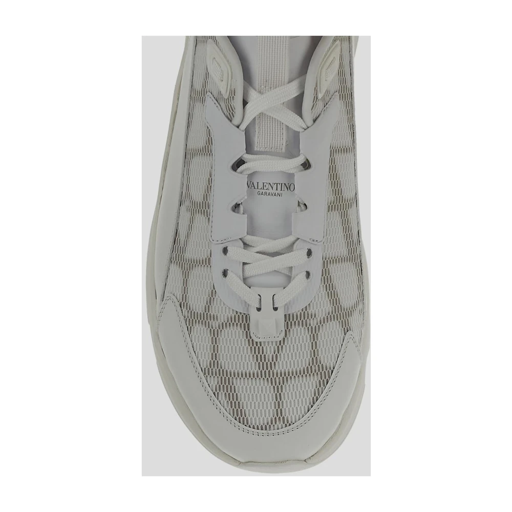 Valentino Garavani Stijlvolle Lace-Up Sneaker Gray Heren