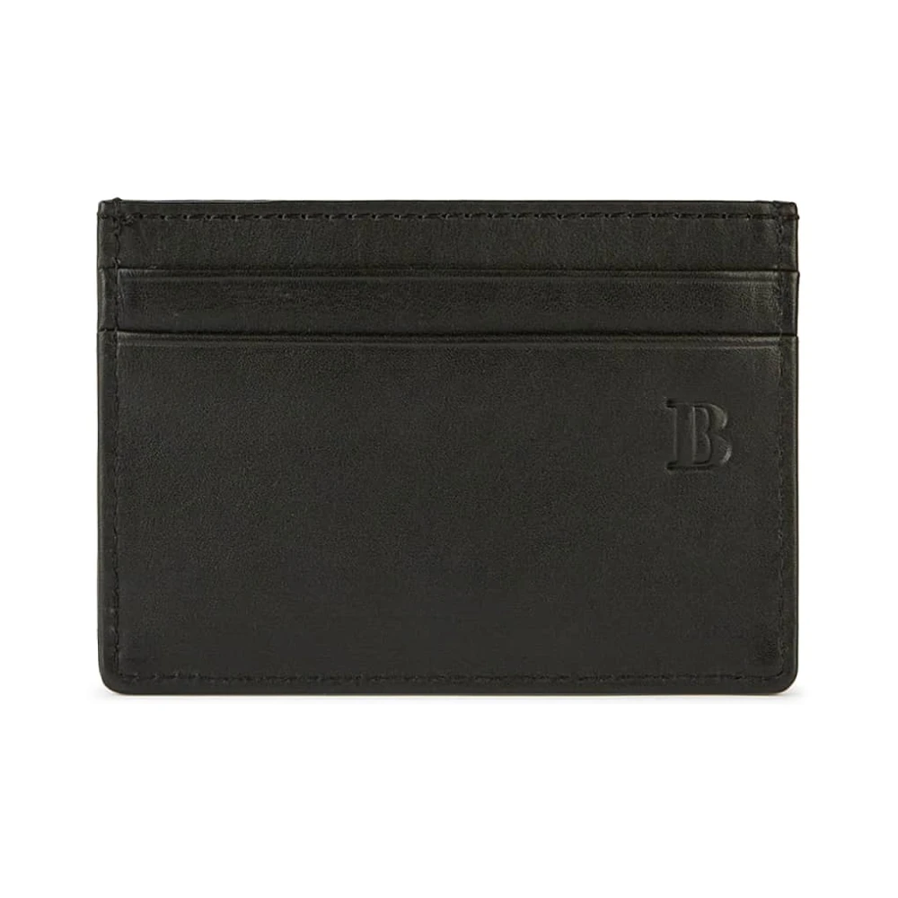 Boggi Milano Creditcardhouder van Leder Black Heren