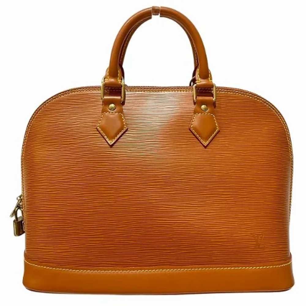 Louis Vuitton Vintage Pre-owned Leather handbags Yellow Dames