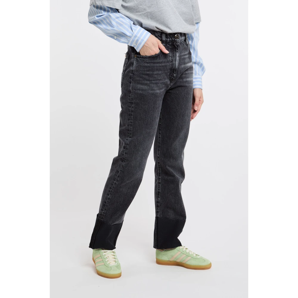 Semicouture Straight Jeans Black Dames