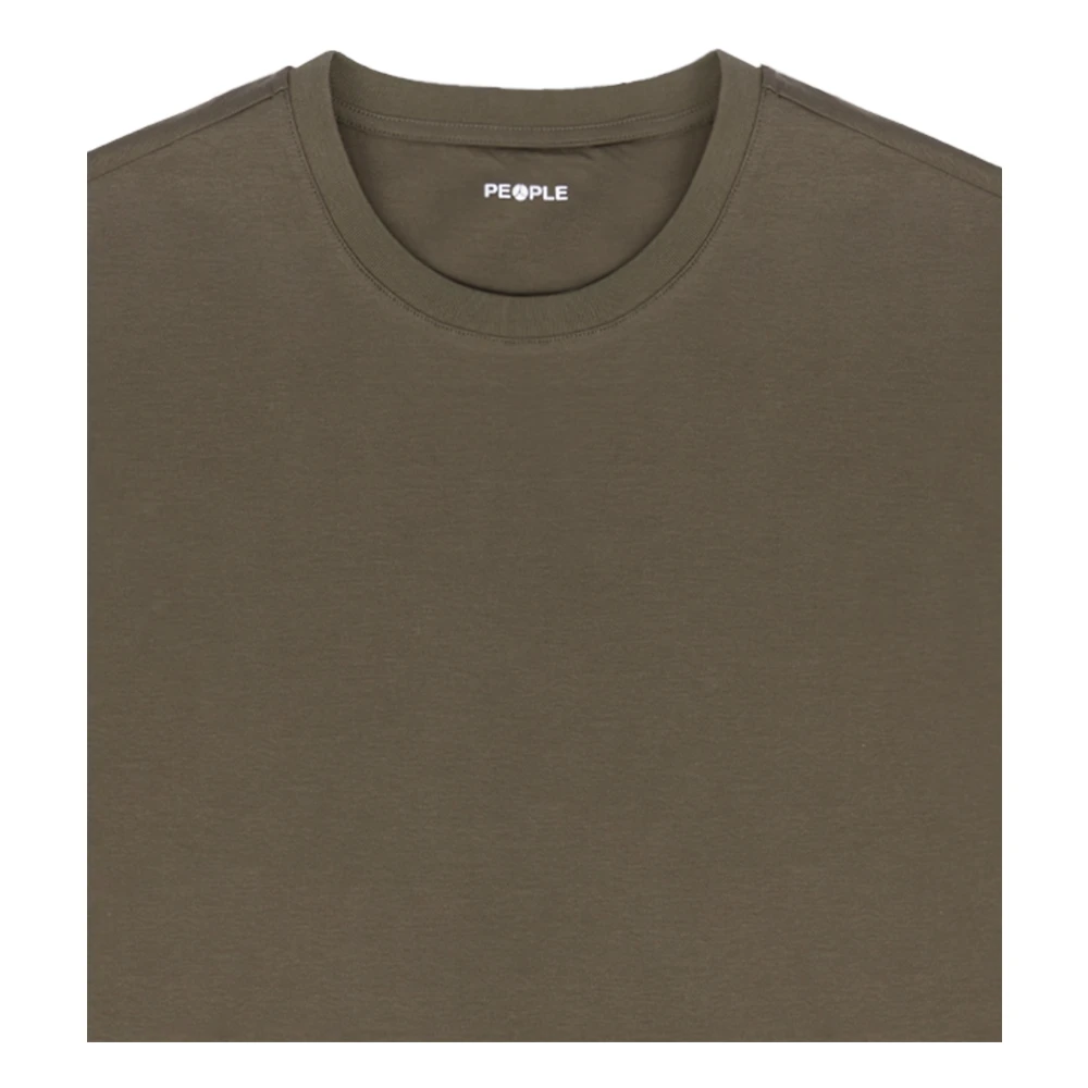 People of Shibuya Ultra-lichte katoenen T-shirt met reflecterend logo Green Heren
