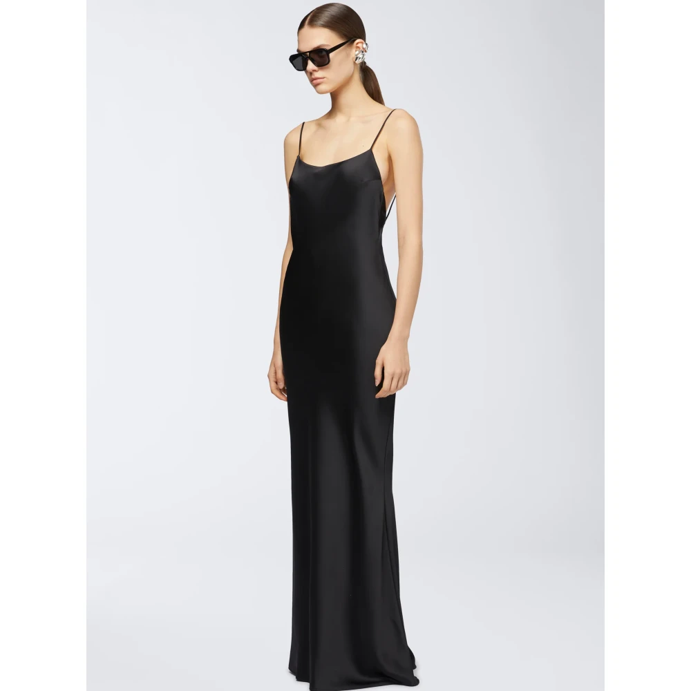 Andamane Zwarte jurk met lage rug Black Dames