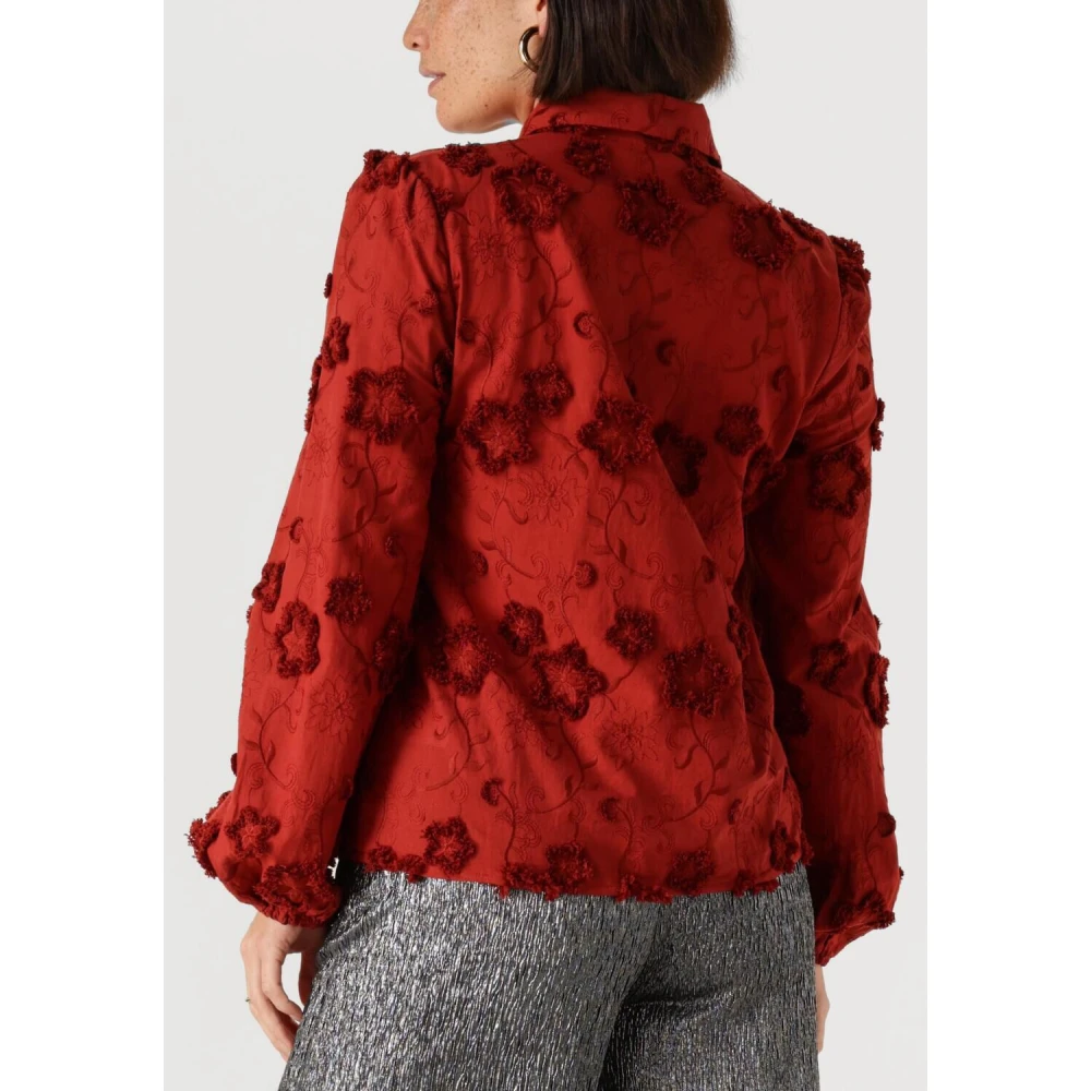 Ydence Rode Blouse Payton Damesblouse Red Dames