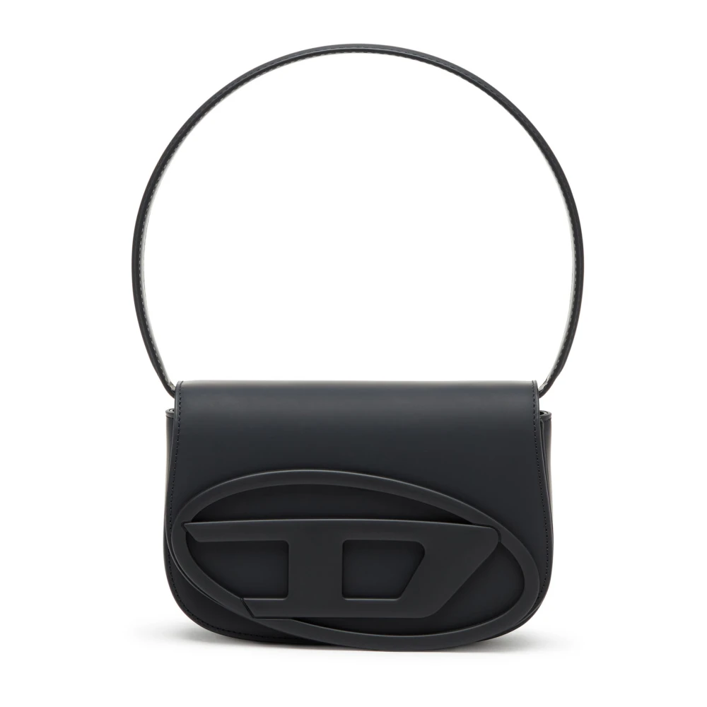 Diesel 1DR Iconic shoulder bag in matte leather Black Dames