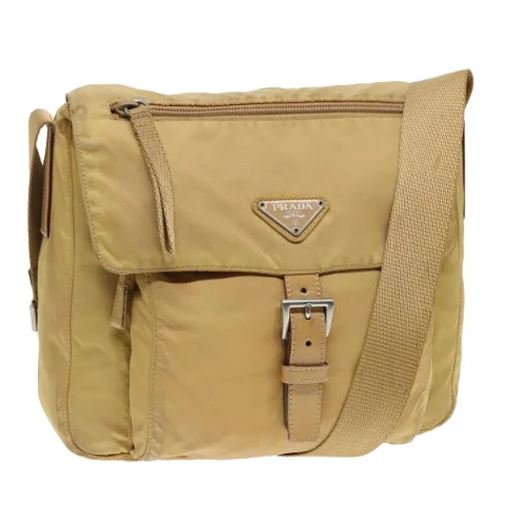 Prada Vintage Pre-owned Nylon prada-bags Yellow Dames