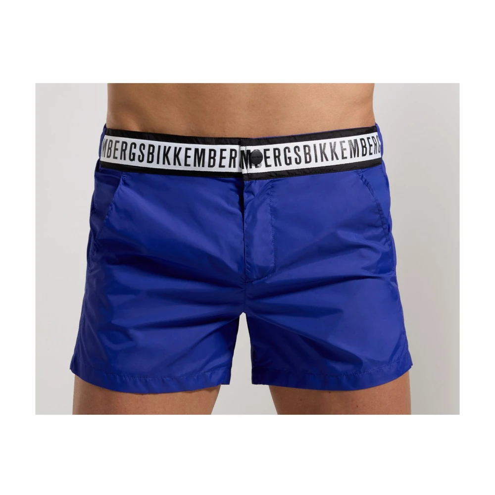 Bikkembergs Blauwe Logo Zwembroek Blue Heren
