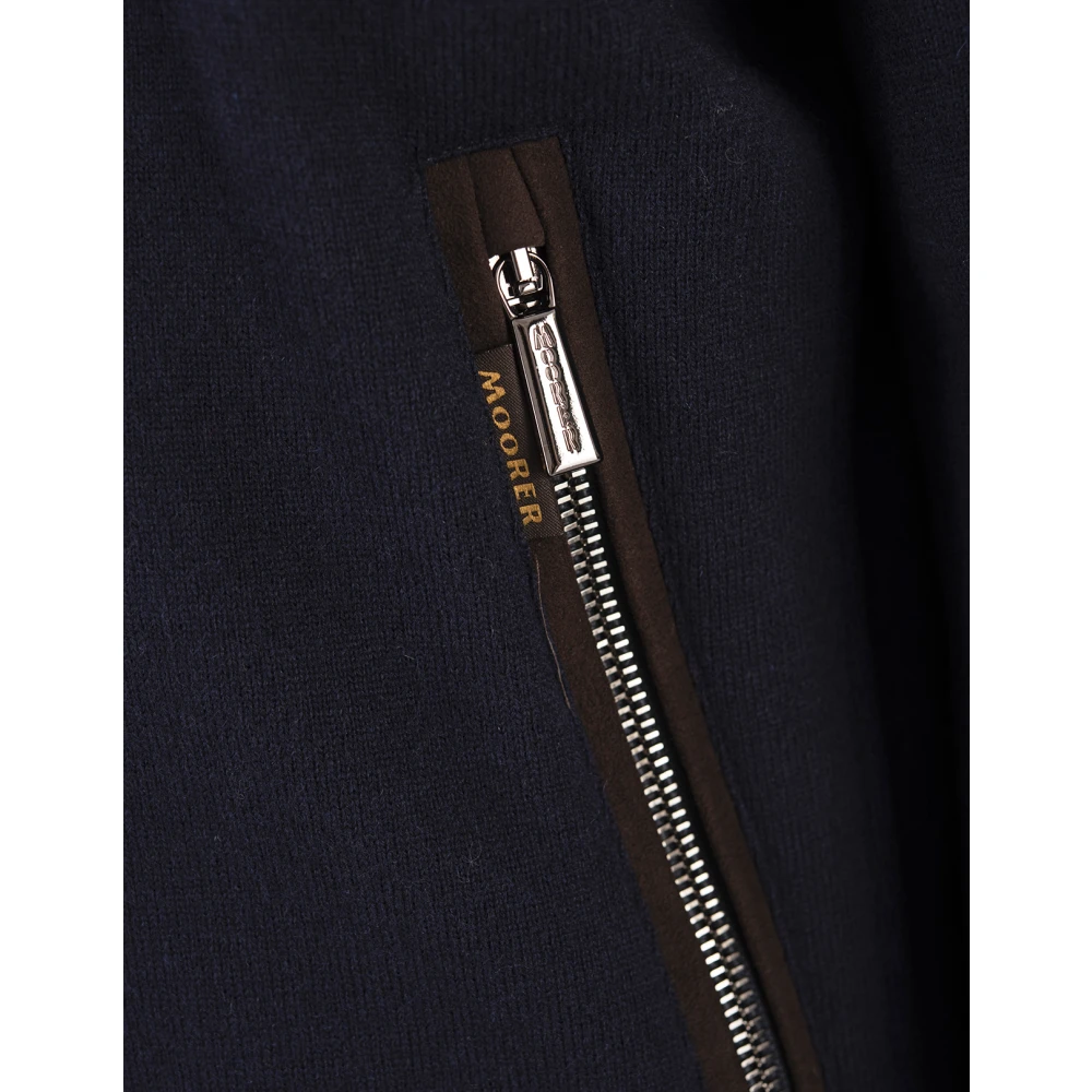 Moorer Navy Blue Bellati Smooth Blouson Blue Heren