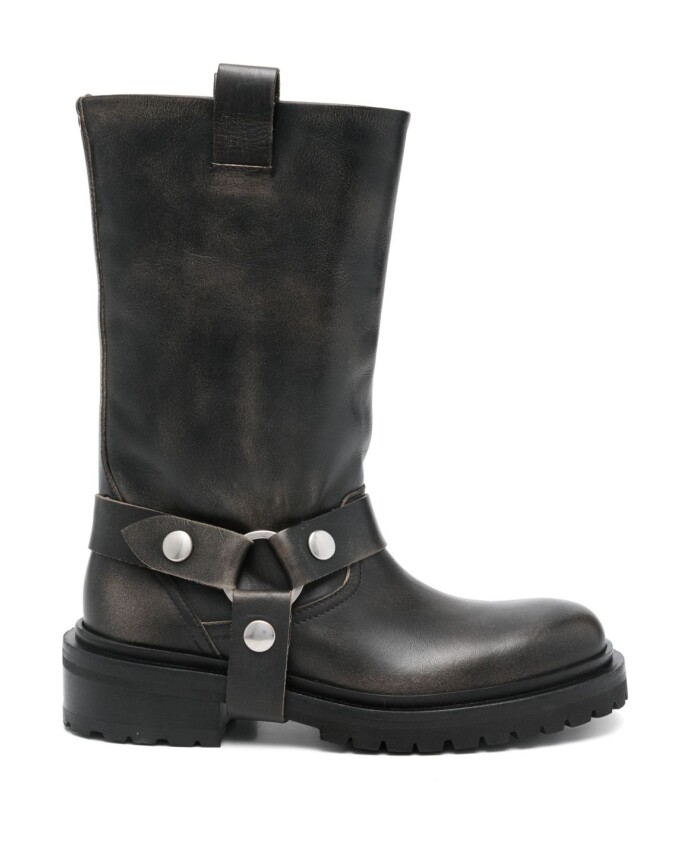 bottes-en-caoutchouc-noir-avec-bride