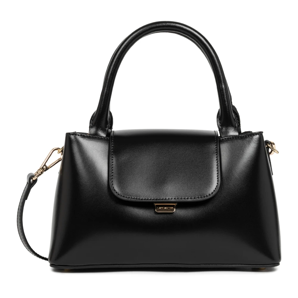 Lancaster Elegante Flap Handtas met Metalen Sluiting Black Dames