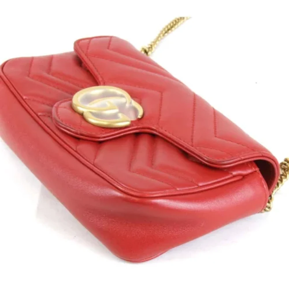 Gucci Vintage Pre-owned Leather gucci-bags Red Dames