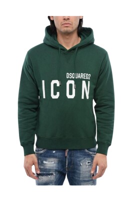 sweat-a-capuche-vert-imprime-icon-avec-cordon