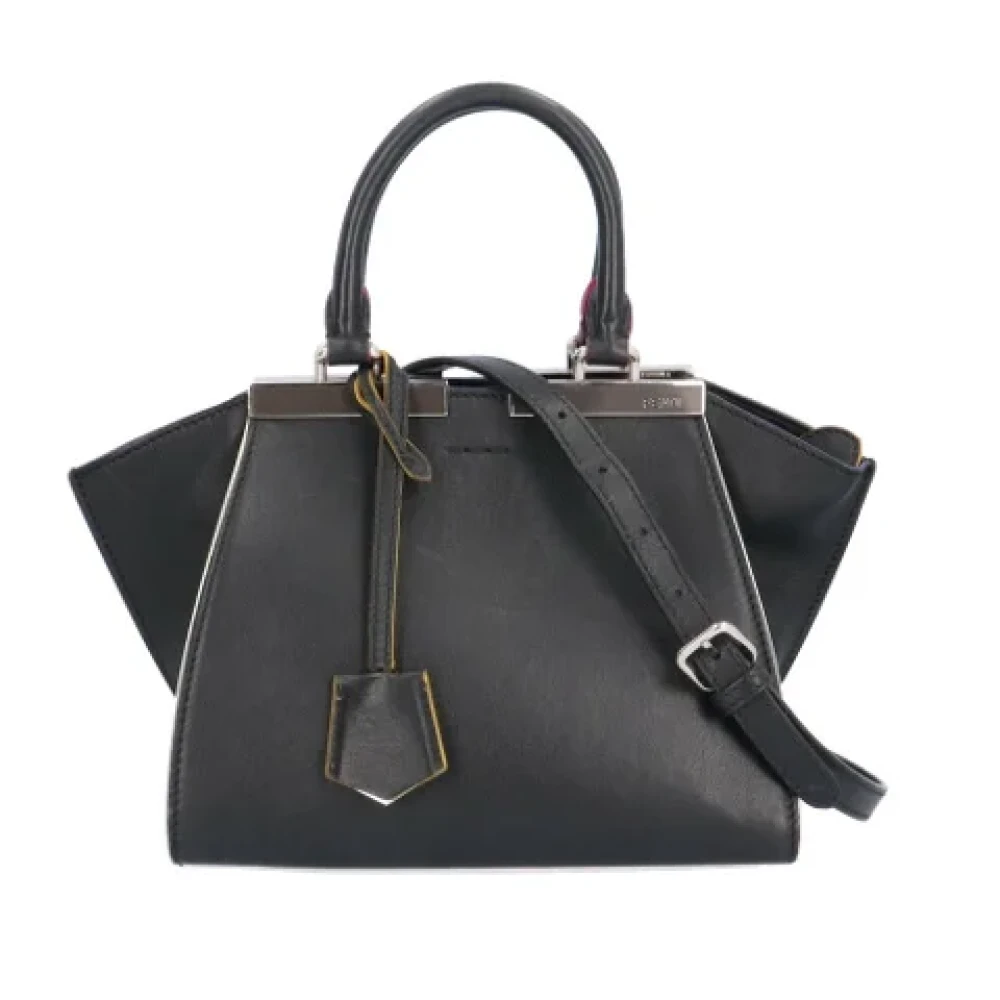 Fendi Vintage Pre-owned Leather shoulder-bags Black Dames