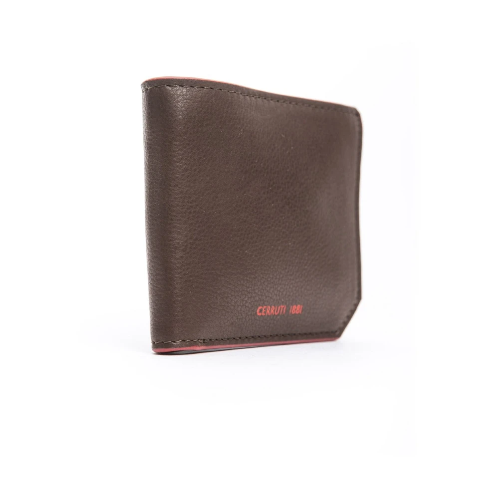 Cerruti 1881 Leren portemonnee met voorlogo Brown Heren