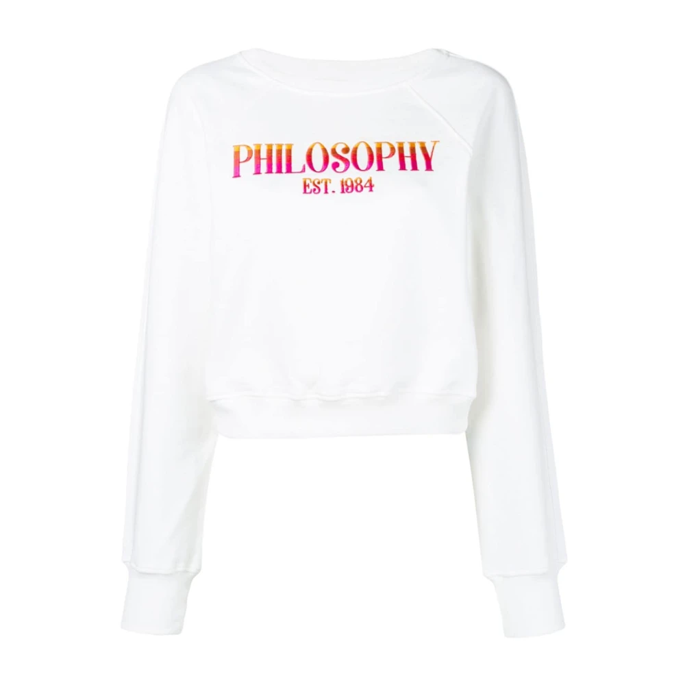 Philosophy di Lorenzo Serafini Upgrade je casual garderobe met deze 2 Felpa sweatshirt voor vrouwen White Dames