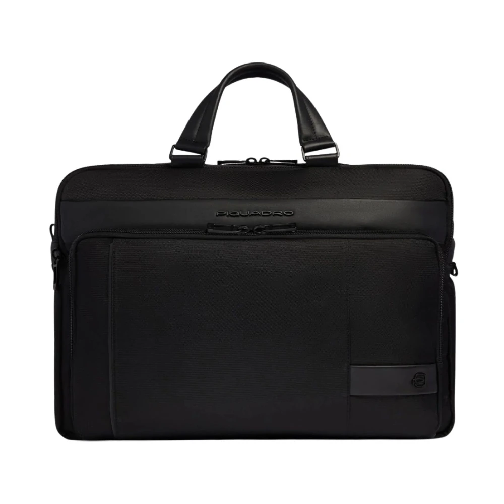 Piquadro Men's Black Laptop Bags & Cases, One Size, Laptop Bag 15.6"