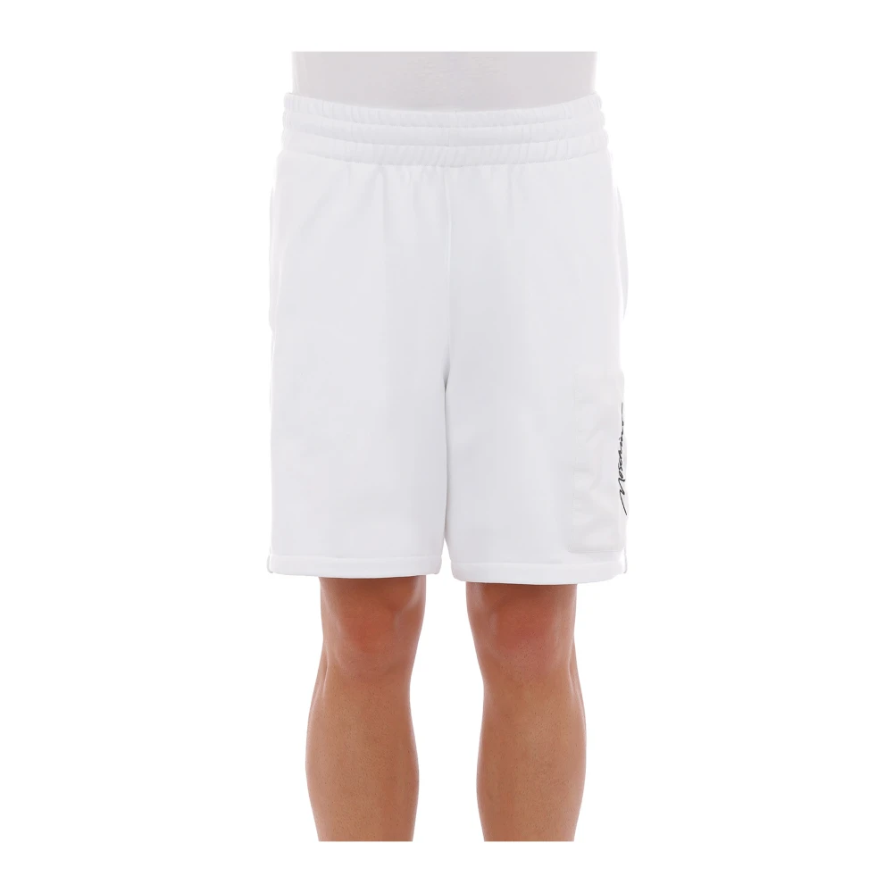 Moschino Witte Regular Fit Katoenen Shorts White Heren