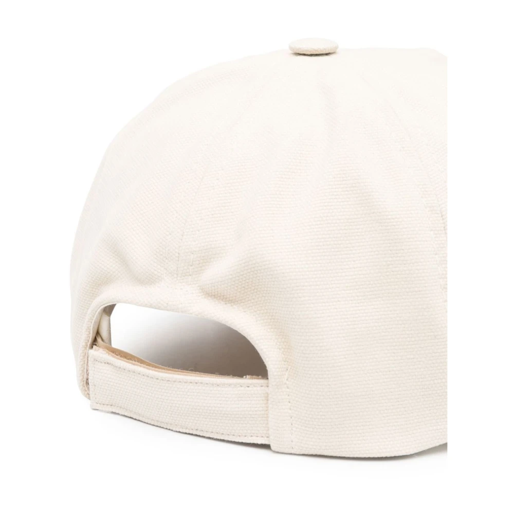 Isabel marant Ecru Logo Baseball Cap 100% Katoen White Dames