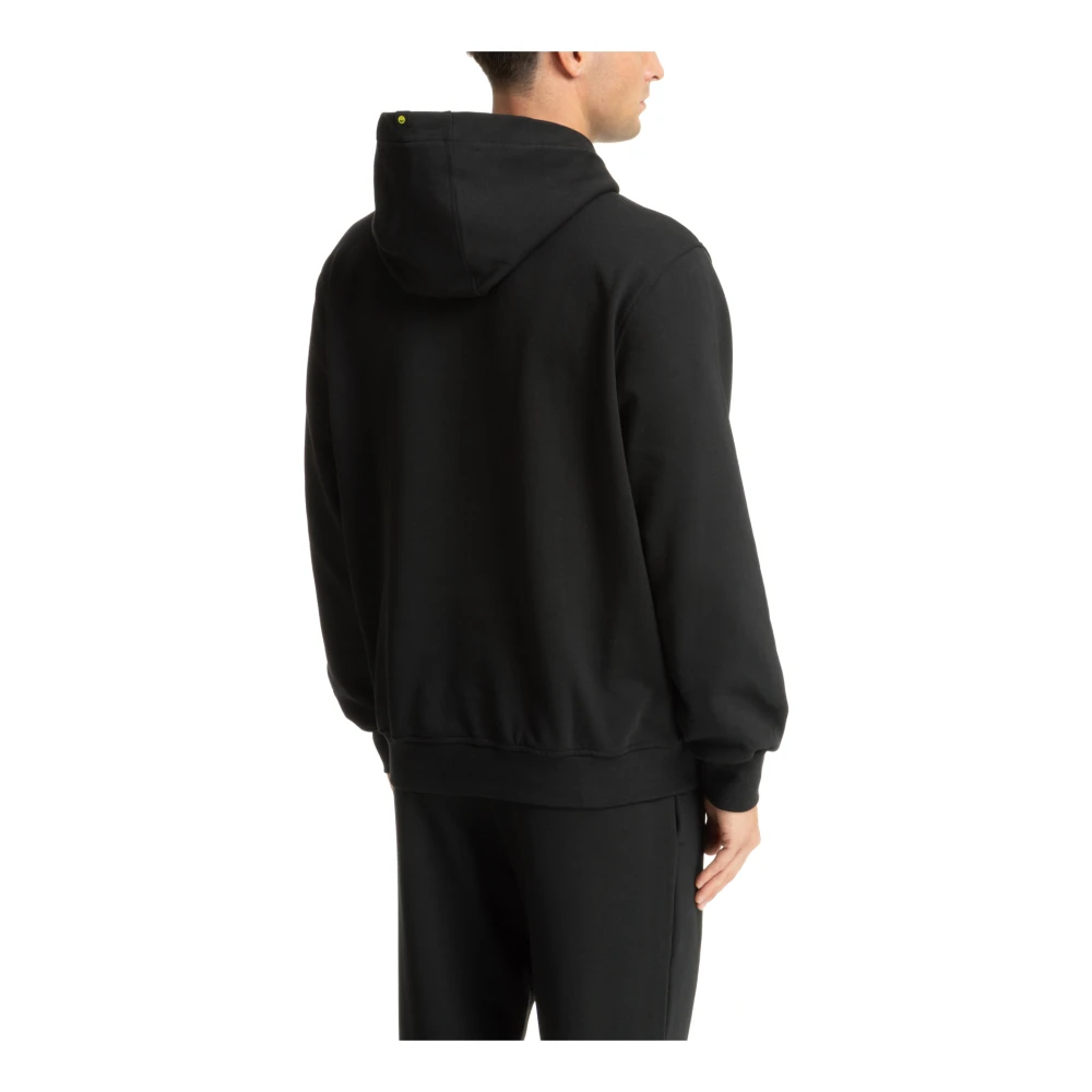 Barrow Sweatshirt met teddy-patroon en logozak Black Heren