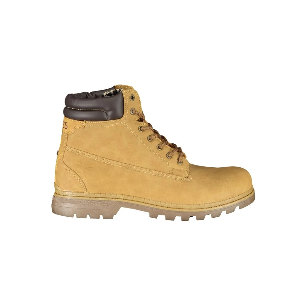 Carrera Men's Yellow Lace-Up Boots With Contrast Details