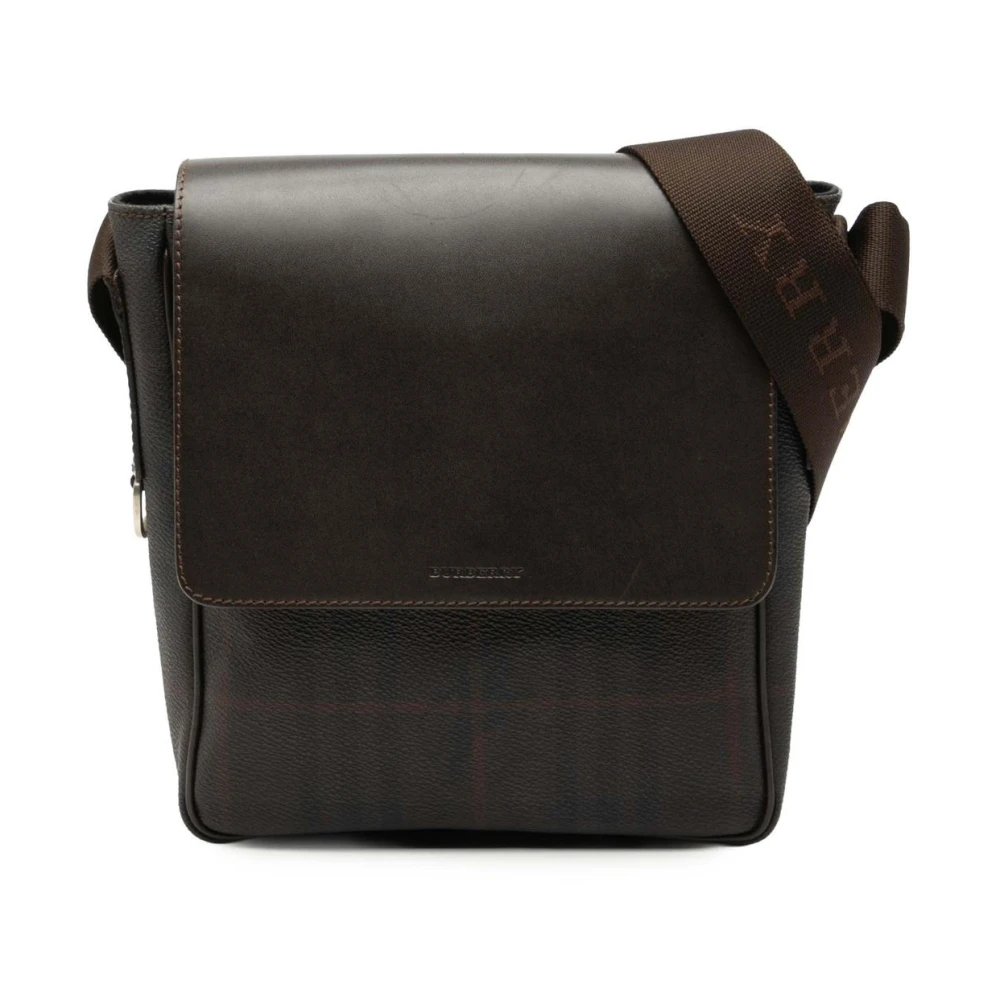 Burberry Vintage Women's Brown Vintage Cross Body Bags, One Size, Pre-Owned Messenger Bag