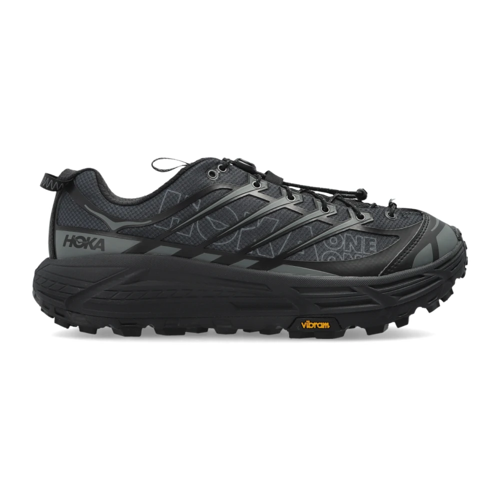 Hoka One One Uomo Nero Mafate Three2 Wordmark Sneakers / Outer Orbit - Immagine 2