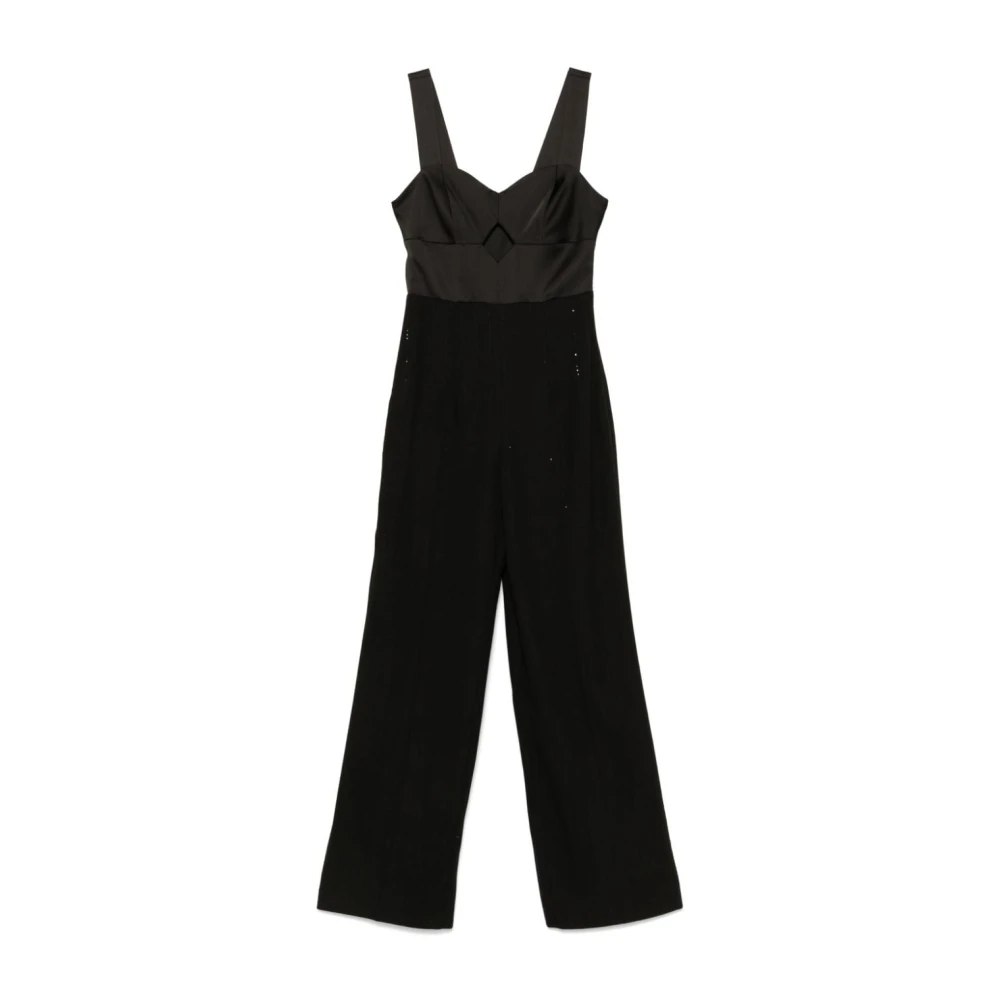 Twinset Zwarte Pailletten Gestreepte Broek Black Dames