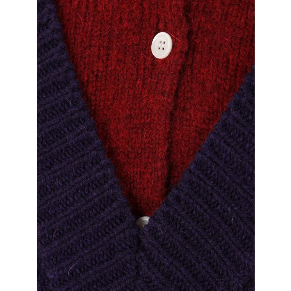 Namacheko Blauwe Wol Mohair Polo Sweater Blue Heren