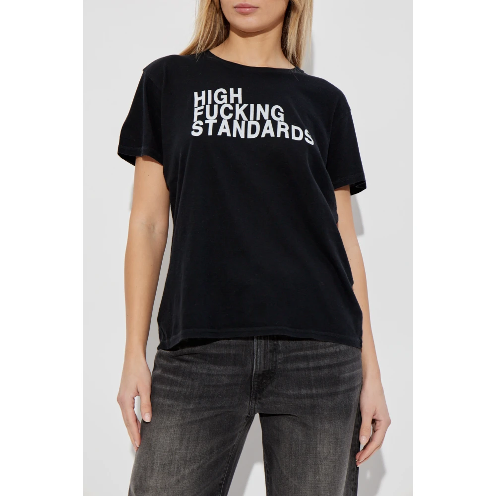 R13 T-shirt met print Black Dames
