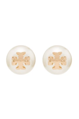 Pearl Earrings with Logo