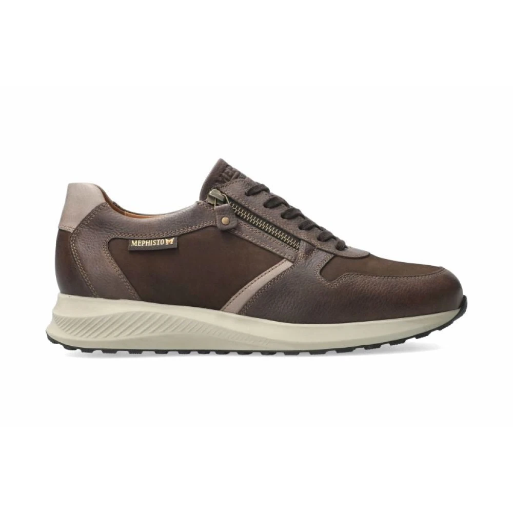 Mephisto Casual Leren Herensneaker Heren Schoenen Bruin