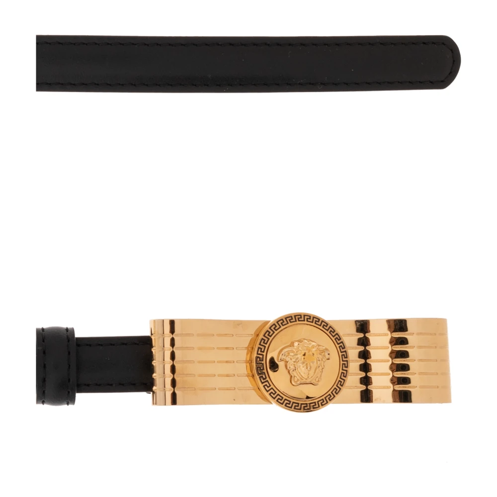 Versace Leren riem Black Dames